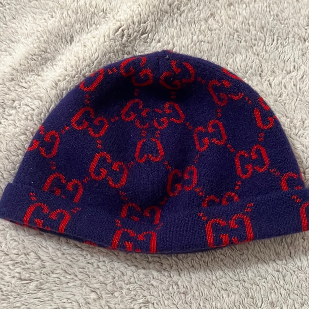 Authentic Gucci wool infant hat